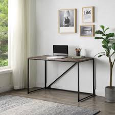 Inbox Zero Home Office Small 46 Inch Computer Desk Modern Study Desk Metal Frame Simple Laptop Table Brown Wayfair It's hard to design a study space in when we think about a study room, a typical image of a table and chair comes in our mind.