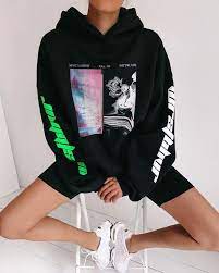 Vintage Loose Long Sleeve Sweatshirt Trendy Shirt Designs Trendy Hoodies Hoodie Design