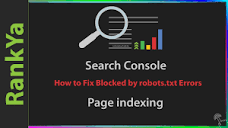 How to Fix Blocked by robots.txt Errors - YouTube