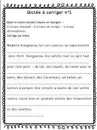 Dictees De Deux Choses L Une Dictee Cm2 Dictee A Corriger Dictee Ce1