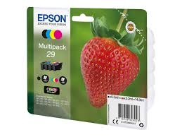 It can also update the firmware of the printer and installed software, too. Epson 29 Fraise Pack De 4 Noir Cyan Magenta Jaune Cartouche D Encre Originale Pas Cher Bureau Vallee