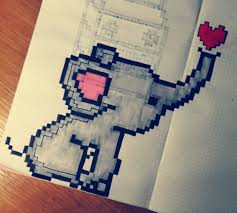 Weitere ideen zu kreuzstichmuster, pixelart vorlagen, sticken. Babyelefant Als Pixel Art Graph Paper Drawings Line Art Drawings Paper Drawing
