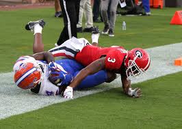 Florida tight end kyle pitts (84) makes a catch in front of alabama linebacker christian harris (8) during the second half of the southeastern conference championship game saturday in atlanta. Georgia Florida Notebook Bulldogs Lost Cline On Targeting Penalty