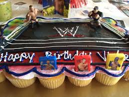 Kroger cakes prices designs and ordering process cakes. Kroger Cupcake Cake Hand Printed Wwe Sign Purchased Figures For Ring Turned Out Pretty Cool And Son Loved It Cupcake Cakes Cake Cakes For Boys