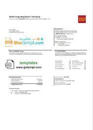 A note about social media: Usa Wells Fargo Bank Statement Template In Word And Pdf Format 3 Pages Statement Template Bank Statement Wells Fargo