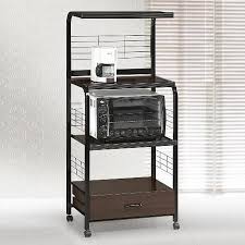 Crown Mark Kitchen Cart With Microwave Shelf Walmart Com Kitchen Storage Shelves Kitchen Cart Furniture
