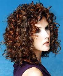 Medium Curly Formal Hairstyle Dark Brunette Hair Color Side View Hair Styles Curly Hair Styles Medium Curly Hair Styles