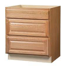 Bathroom cabinet, zenoddly white bathroom storage cabinet with drawers, doors and adjustable shelves, multifunctional wooden floor cabinet for bathroom laundry room entryway kitchen pantry. Hampton Bay Hampton Medium Oak Raised Panel Stock Assembled Pots And Pans Drawer Base Kitchen Cabinet 30 In X 34 5 In X 24 In Kdb30 Mo The Home Depot