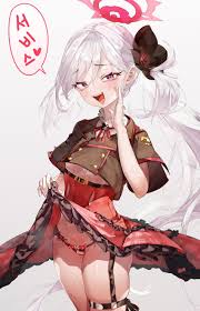 calling, open mouth, korean text, crotchless panties, skirt - Anime R34