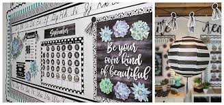 Black And White Classroom Decor Simply Stylish Schoolgirlstyle Www Schoolgirlstyle Com Classroom Decor Classroom Themes Succulent Classroom D Classroom Decor Themes Decor Classroom Decor