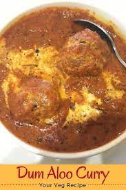 Dum Aloo Dum Aloo Is A Very Popular North Indian Vegetarian Dish Prepared With The Baby Potatoes Healthy Recipes Indian Food Recipes Vegetarian Spicy Recipes