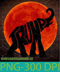 Donald trump popart vector portret karikatuur. Trump Elephant Png Clipart Illustration Movie Design Bundles