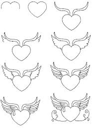 Hartje Met Vleugels Tekenen Step By Step Drawing Drawings Art