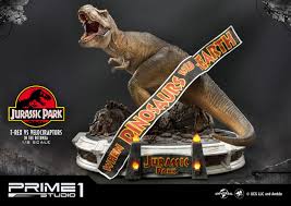 A place to discuss the novels, films, games, & toys. Nerdchandise Jurassic Park Diorama T Rex Vs Velociraptors In The Rotunda