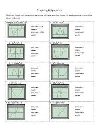 Worksheet Changing The Viewing Window On Graphing Calculator Graphing Graphing Calculator Precalculus
