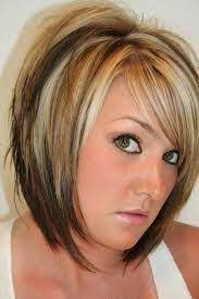 Short Diagonal Forward Haircuts Blonde With Dark Google Search Hair Styles Short Hair Color Short Hair Styles
