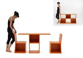Breakfast Bookcase Trick Shelves Hide Table 2 Chair Set Space Saving Furniture Multifunctional Furniture Small Space Hacks