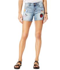 Details About Indigo Rein Womens Patched Casual Denim Shorts