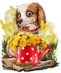 Musical Puppy Paint Shop Pro Compatible Psd Character Separate From Background 1440x1800x300ppi Pics Dog Art Cavalier King Charles Spaniel King Charles Spaniel