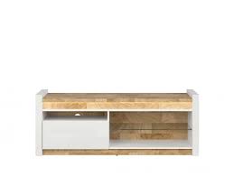 Der tv unterschrank eiche test oder preisvergleich zeigt aktuell besten produkte im mai 2021, in dieser kategorie. Alamena Tv Lowboard Mediaschrank Mit Led In Weiss Glanz Eiche Westmin 259 95