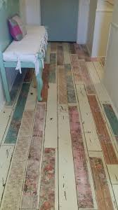 Repurposed Laminate Flooring Painted Decoupaged And Sealed Shabby Chic Wallpaper Shabby Chic Bathroom Shabby Chic Apartment