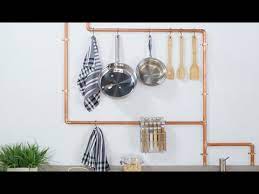 Push the slip end fitting onto the copper pipe until it meets up with the sharpie mark. Diy Copper Pipe Kitchen Rack Eye On Design Youtube