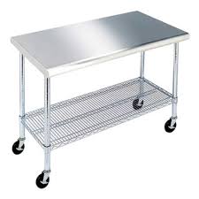 Wood and stainless steel are optional to create much better space of kitchen with an improvement in design and function. Member S Mark Work Table With 49 Stainless Steel Top Sam S Club