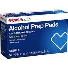 Cvs Health Alcohol Prep Pads 36 Ct Medical Prescription Alcohol Health
