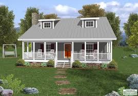 The interior offers two floors with up to six rooms and a bathroom. One Story House Plans With Porches Dfd House Plans Blog