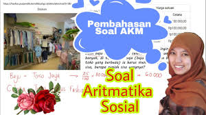 Pembahasan Soal Akm Smp Numerasi Aritmatika Sosial Youtube