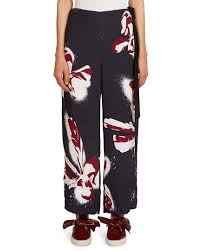 Cedric Charlier Womens Orchid Print Pant
