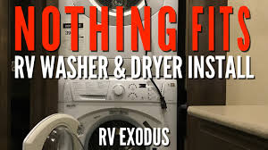 It runs off 120v power and will take up to 10lbs capacity rvs with washer/dryer hookups are more common than ever now. Full Time Rv Living Installing A Stackable Washer Dryer In Our Kz Venom 3911tk Fifthwheel Youtube