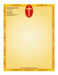 Your dedication and professional attitude will show in the finest details of church letterhead template 3 developed by you. Cross Letterhead