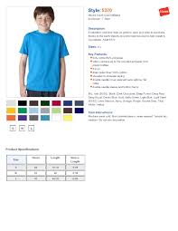 hanes 5370 youth comfortblend 50 50 cotton poly t shirt