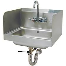 hand sink with side splash wall mount