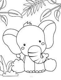 🌈 therapeutic effects of coloring pages. Free Printable Elephant Coloring Pages Easy Elephant Pictures To Color