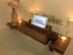 Wooden Bath Caddy Wooden Bath Tray Wooden Bath Board Etsy Bath Tray Bath Caddy Wooden Wooden Bath
