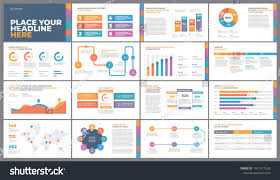 Presentation Template Design Business Data Graphs Vector