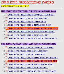 In response to the ongoing. Kcpe Predictions 2019 Papers Kcse Revision