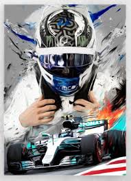 Valtteri Bottas F1 Poster Print By Micho Abstract Displate Poster Prints Cool Artwork F1 Poster