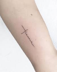 Not all tattoos are full of hard lines and pictures. Tattoo Font Fine Line Tattoo