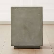 For a natural take, opt for wood, or go with brass, chrome or gold to bring some shine to the space. Matter Grey Cement Square Side Table Reviews Cb2
