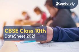 Check schedule of classes 10, 12. Cbse Class 10 Date Sheet 2021 Download Time Table Here