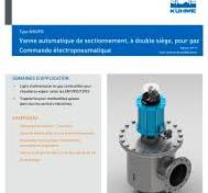 Vanne automatique de sectionnement, à double siège, pour gaz ...