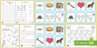 Please see our crossword & codeword, words with friends or scrabble word helpers if that's what you're looking . Letter H Worksheet And Activity Pack Alphabet