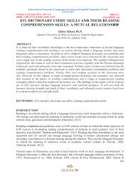 Selain itu translated to english. Pdf Efl Dictionary Users Skills And Their Reading Comprehension Skills A Mutual Relationship