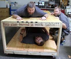 Make An Easy 2x4 Plywood Rolling Work Table Work Table Garage Work Bench Sewing Table
