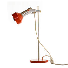 The lamp wire is 2 wires, one with blue sheathing, one with brown sheathing. Atomic Age Orange Table Lamp Made By Aka Electric Germany 68389