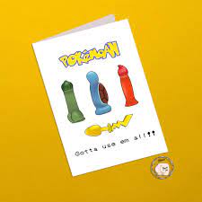 Funny Pokemon Vibrator Card Dirty Birthday Day Card for Her - Etsy Sweden