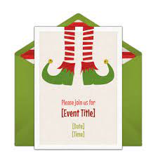 Free Christmas Elf Invitations Christmas Party Invitations Free Elf Christmas Party Invitation Elf Themed Christmas Party